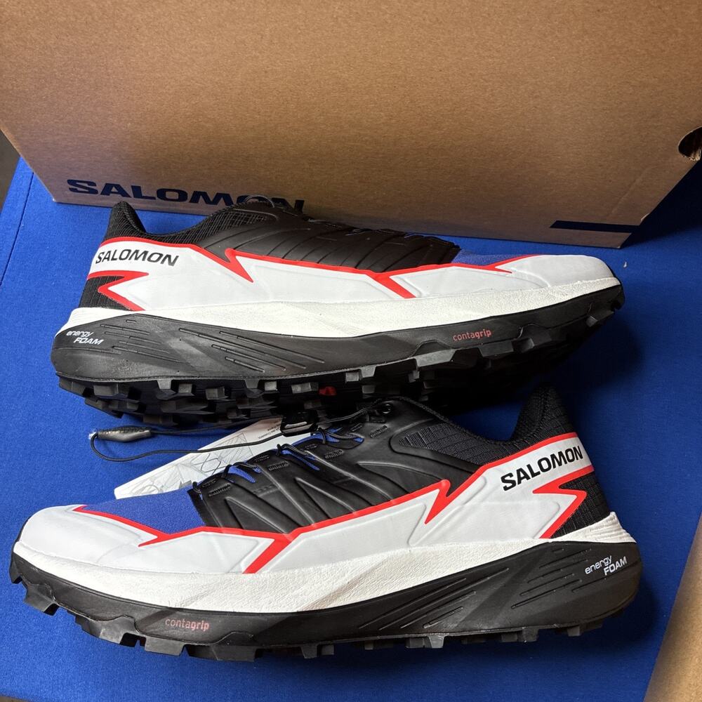 Salomon Thundercross Trail Running Sneaker Black White Men’s Size 10.5 US